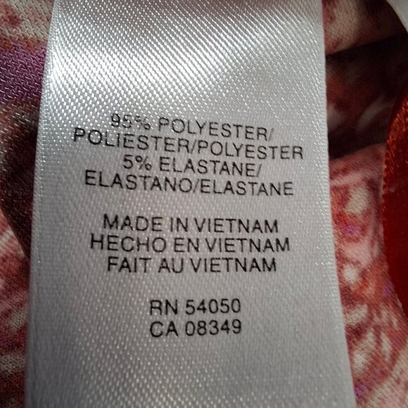 Jones New York Red Wrap Midi Dress Size 8 Empire Princess Fit & Flare Stretchy - Picture 13 of 13